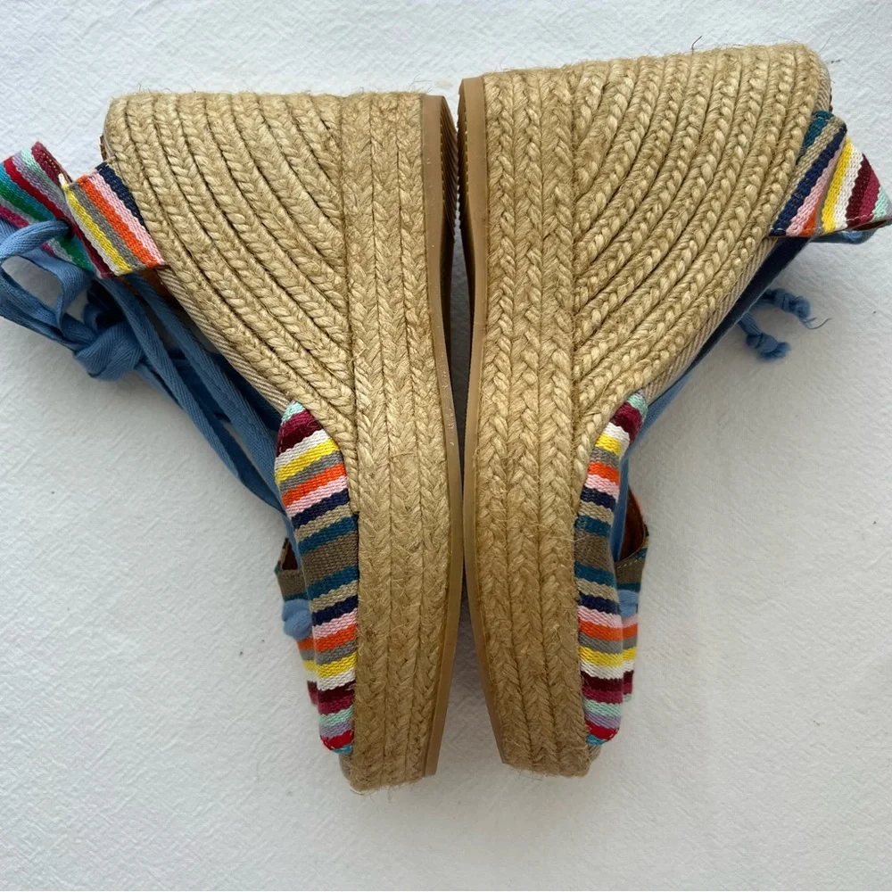 PENELOPE CHILVERS High Catalina Picasso Espadrille Multi Stripe Size 37